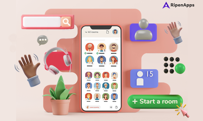 Clubhouse like app development: Detailed guide on features, market potential, Cost & Process: